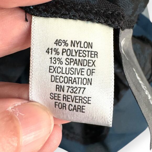 Simply Vera Vera Wang Iridescent Teal Velvet Burnout Blouse Women's Size PL - Picture 12 of 12